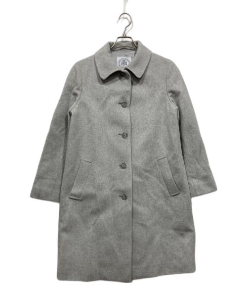 J.PRESS（ジェイプレス）J.PRESS (ジェイプレス) ステンカラーウールコート グレー サイズ:11の古着・服飾アイテム