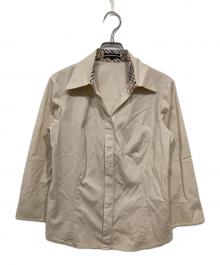 BURBERRY LONDON（バーバリーロンドン）の古着「ノバチェック七分シャツ」｜ベージュ