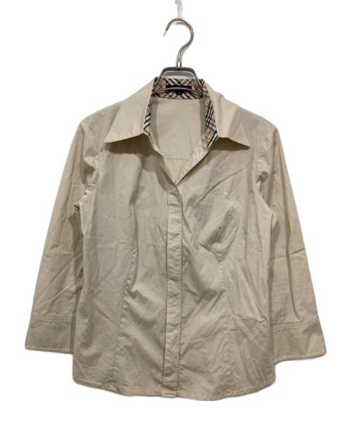 BURBERRY LONDON（バーバリーロンドン）BURBERRY LONDON (バーバリーロンドン) ノバチェック七分シャツ ベージュ サイズ:38の古着・服飾アイテム