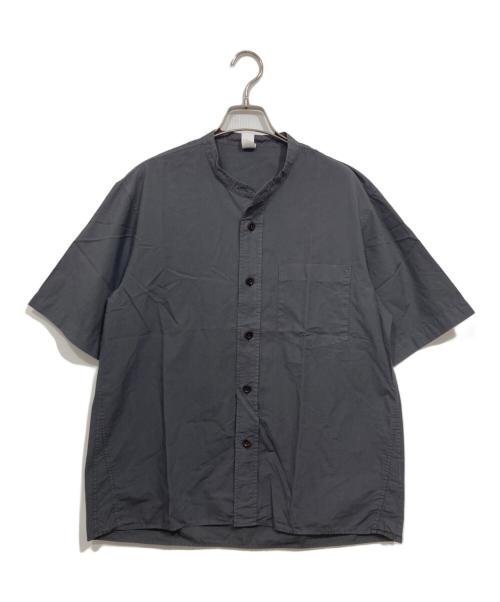 MHL（マーガレットハウエル）MHL (エムエイチエル) 半袖コットンリネンシャツ グレー サイズ:Mの古着・服飾アイテム