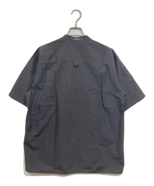 MHL（マーガレットハウエル）MHL (エムエイチエル) 半袖コットンリネンシャツ グレー サイズ:Mの古着・服飾アイテム