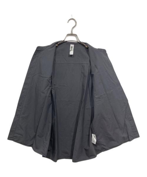 MHL（マーガレットハウエル）MHL (エムエイチエル) 半袖コットンリネンシャツ グレー サイズ:Mの古着・服飾アイテム
