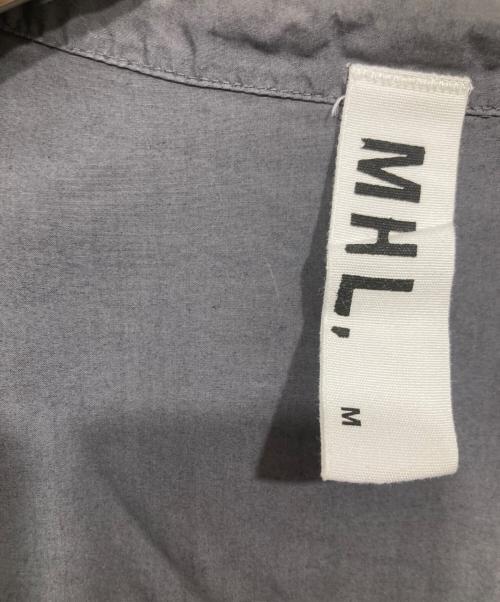 MHL（マーガレットハウエル）MHL (エムエイチエル) 半袖コットンリネンシャツ グレー サイズ:Mの古着・服飾アイテム
