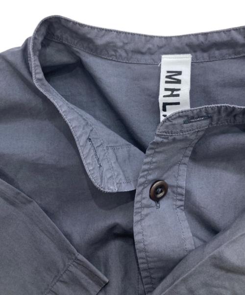 MHL（マーガレットハウエル）MHL (エムエイチエル) 半袖コットンリネンシャツ グレー サイズ:Mの古着・服飾アイテム