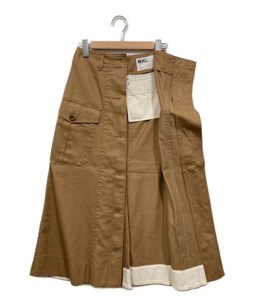MHL（エムエイチエル）MHL (エムエイチエル) ロングスカート ベージュの古着・服飾アイテム