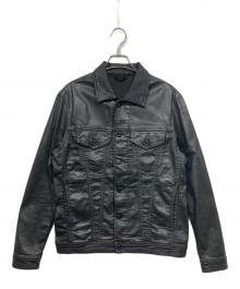 DIESEL（ディーゼル）の古着「コーティングデニムジャケット」｜ブラック