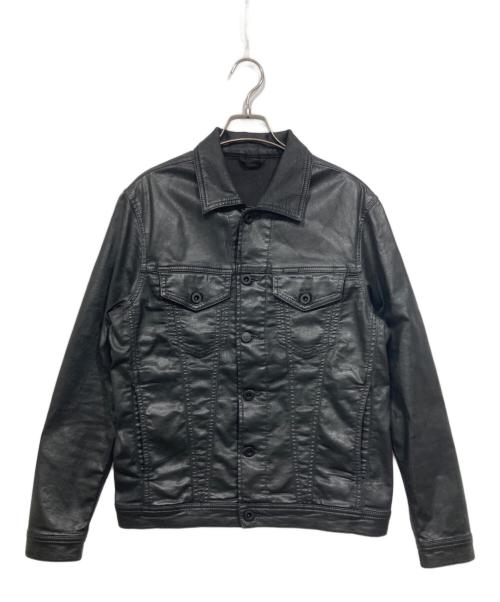 DIESEL（ディーゼル）DIESEL (ディーゼル) コーティングデニムジャケット ブラック サイズ:SIZE Sの古着・服飾アイテム