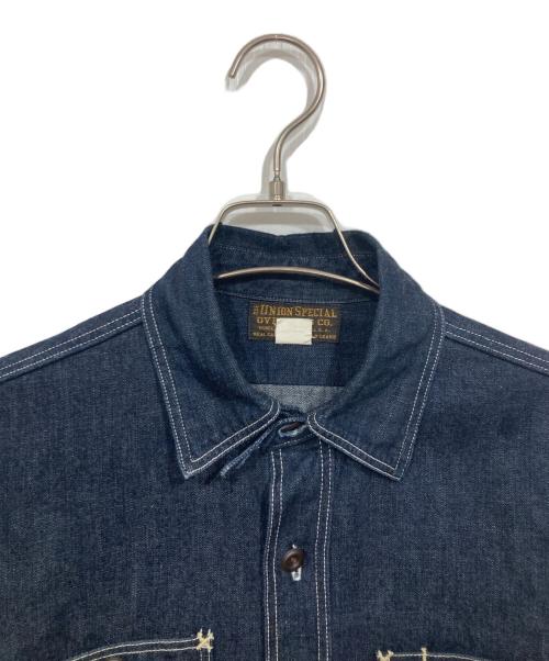 freewheelers（フリーホイーラーズ）freewheelers (フリーホイーラーズ) デニムワークシャツ インディゴ サイズ:14の古着・服飾アイテム