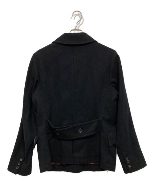 DOLCE & GABBANA（ドルチェ＆ガッバーナ）DOLCE & GABBANA (ドルチェ＆ガッバーナ) メルトンPコート ブラック サイズ:46の古着・服飾アイテム