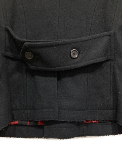 DOLCE & GABBANA（ドルチェ＆ガッバーナ）DOLCE & GABBANA (ドルチェ＆ガッバーナ) メルトンPコート ブラック サイズ:46の古着・服飾アイテム