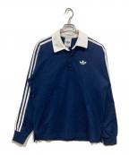 adidasアディダス）の古着「フットボールTシャツ」｜ネイビー