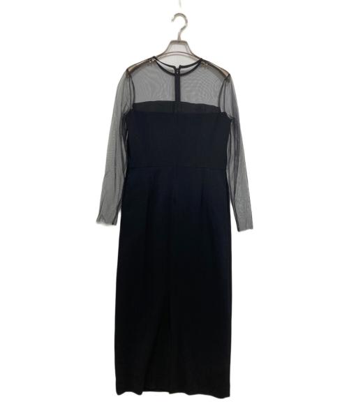 BEIGE（ベイジ）BEIGE (ベイジ) メッシュ切替ワンピース ブラック サイズ:4の古着・服飾アイテム