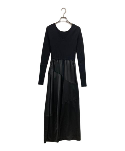 styling/（スタイリング）styling/ (スタイリング) リブニットドッキングワンピース ブラック サイズ:sの古着・服飾アイテム