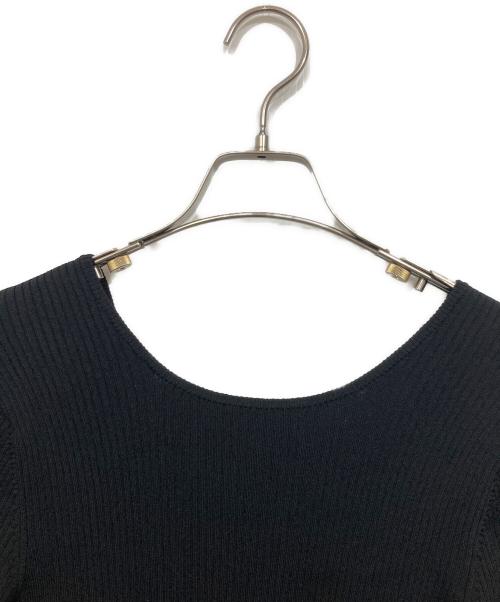 styling/（スタイリング）styling/ (スタイリング) リブニットドッキングワンピース ブラック サイズ:sの古着・服飾アイテム
