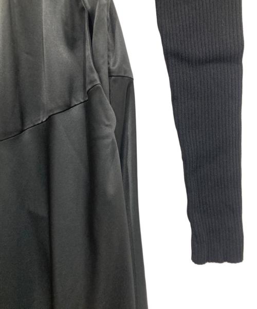 styling/（スタイリング）styling/ (スタイリング) リブニットドッキングワンピース ブラック サイズ:sの古着・服飾アイテム