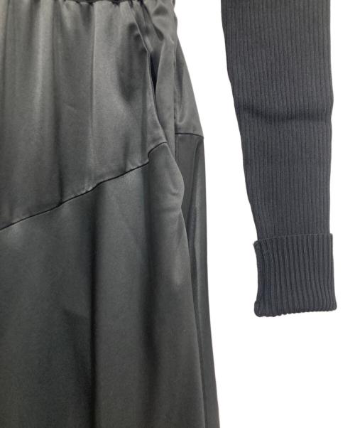 styling/（スタイリング）styling/ (スタイリング) リブニットドッキングワンピース ブラック サイズ:sの古着・服飾アイテム