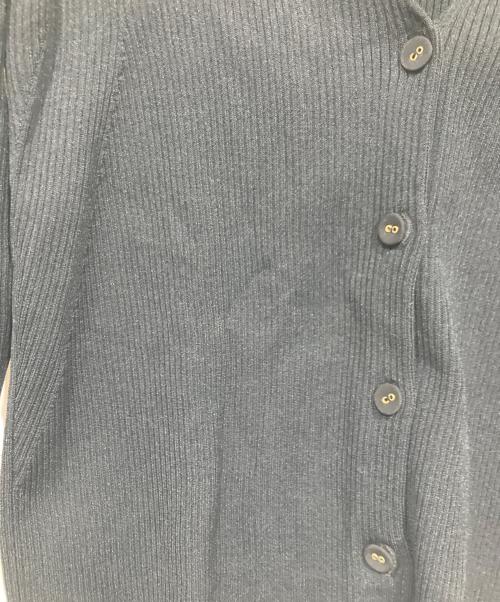 BEIGE（ベイジ）BEIGE (ベイジ) リブニットカーディガン ブラック サイズ:4の古着・服飾アイテム
