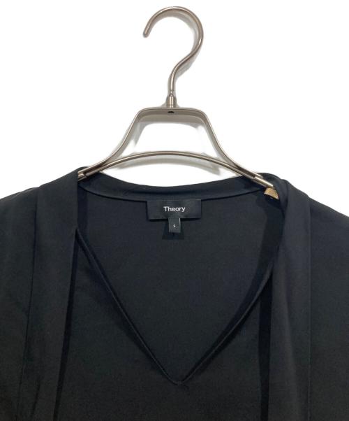 theory（セオリー）theory (セオリー) ボウタイシルクブラウス / MODERN GGT OPEN NK TIE BL ブラック サイズ:Sの古着・服飾アイテム