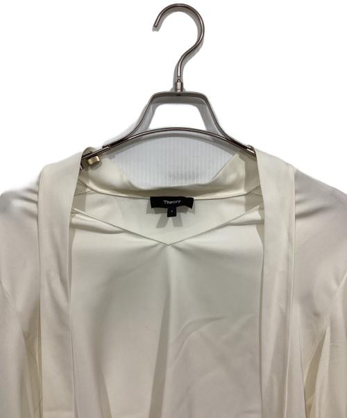 theory（セオリー）theory (セオリー) ボウタイシルクブラウス / MODERN GGT OPEN NK TIE BL ホワイト サイズ:sの古着・服飾アイテム