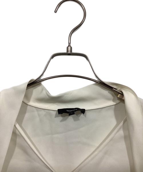 theory（セオリー）theory (セオリー) ボウタイシルクブラウス / MODERN GGT OPEN NK TIE BL ホワイト サイズ:sの古着・服飾アイテム