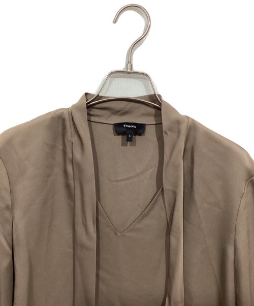 theory（セオリー）theory (セオリー) ボウタイシルクブラウス / MODERN GGT OPEN NK TIE BL ベージュ サイズ:Ｓの古着・服飾アイテム