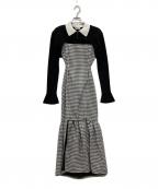 RANDYランディー）の古着「Back open houndstooth ensemble」｜ブラック