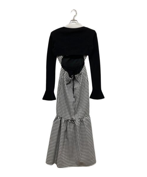 RANDY（ランディー）Randy (ランディー) Back open houndstooth ensemble ブラック サイズ:Ｍの古着・服飾アイテム
