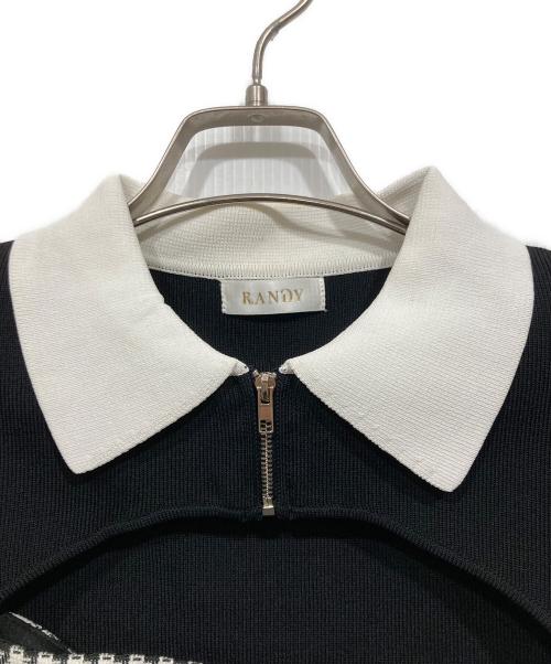 RANDY（ランディー）Randy (ランディー) Back open houndstooth ensemble ブラック サイズ:Ｍの古着・服飾アイテム