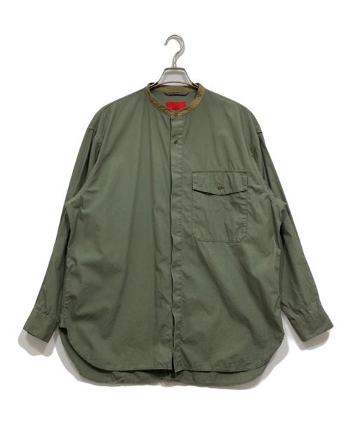 BLUE WORK（ブルーワーク）BLUE WORK (ブルーワーク) 長袖シャツ オリーブ サイズ:Mの古着・服飾アイテム