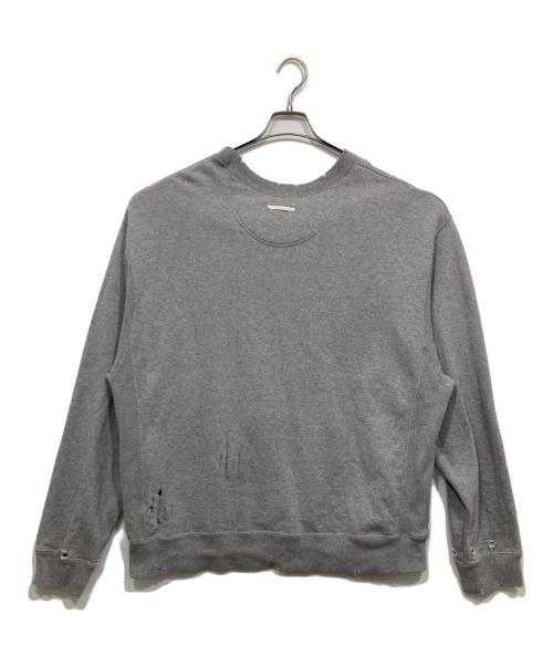 Kinema（キネマ）Kinema (キネマ) damage logo sweat/ダメージロゴ グレー サイズ:Ｌの古着・服飾アイテム