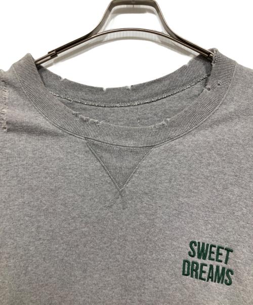 Kinema（キネマ）Kinema (キネマ) damage logo sweat/ダメージロゴ グレー サイズ:Ｌの古着・服飾アイテム