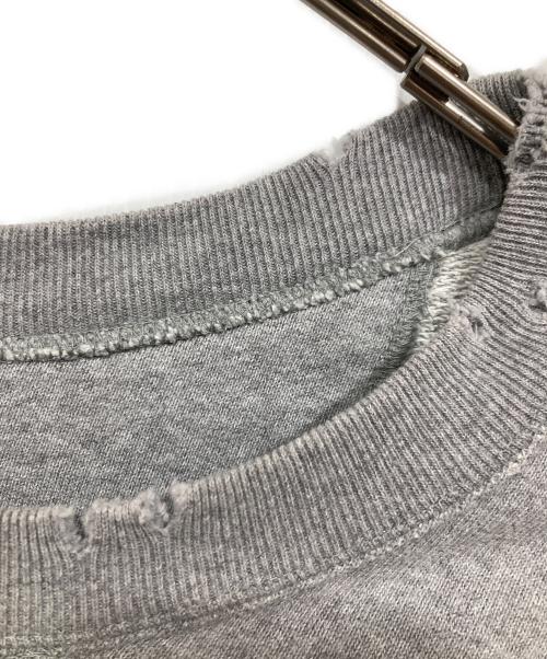 Kinema（キネマ）Kinema (キネマ) damage logo sweat/ダメージロゴ グレー サイズ:Ｌの古着・服飾アイテム