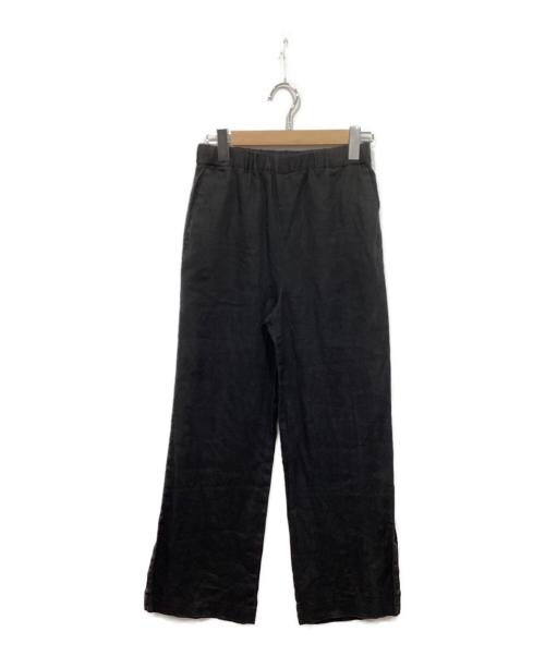 JOURNAL STANDARD relume（ジャーナルスタンダード レリューム）JOURNAL STANDARD relume (ジャーナルスタンダード レリューム) 麻スリットイージーパンツ ブラック サイズ:36の古着・服飾アイテム