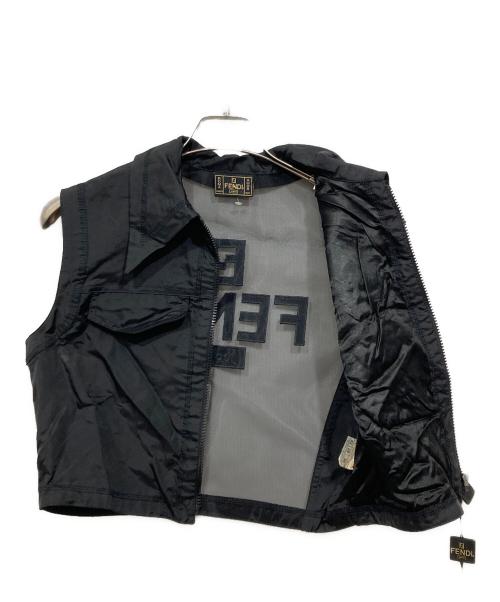 FENDI（フェンディ）FENDI (フェンディ) ロゴメッシュベスト ブラック サイズ:42の古着・服飾アイテム