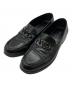 VALENTINO（ヴァレンティノ）の古着「Vロゴチェーンローファー」｜ブラック