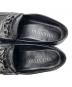 中古・古着 VALENTINO (ヴァレンティノ) Vロゴチェーンローファー ブラック サイズ:39 1/2：17000円