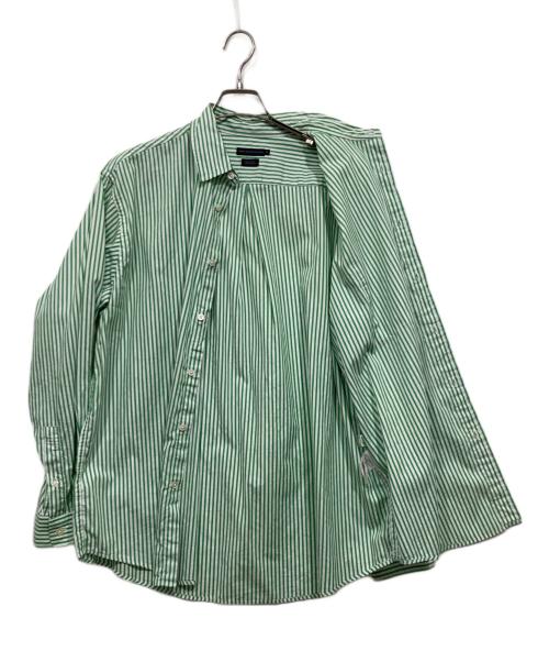 URBAN RESEARCH（アーバンリサーチ）URBAN RESEARCH (アーバンリサーチ) ライトオックス ストライプシャツ/長袖シャツ グリーン サイズ:Mの古着・服飾アイテム