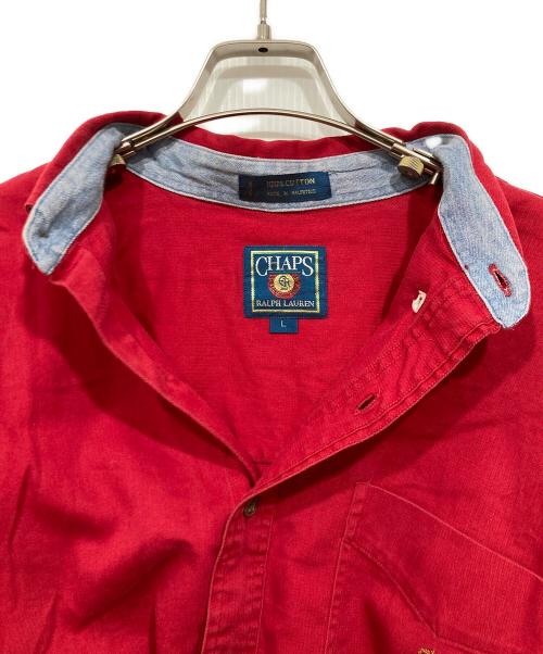 CHAPS RALPH LAUREN（チャップス ラルフローレン）CHAPS RALPH LAUREN (チャップス ラルフローレン) ボタンダウンシャツ レッド サイズ:Ｌの古着・服飾アイテム