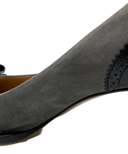 Salvatore Ferragamo（サルヴァトーレ フェラガモ）Salvatore Ferragamo (サルヴァトーレ フェラガモ) ヒールパンプス グレー×ブラック サイズ:6 1/2の古着・服飾アイテム