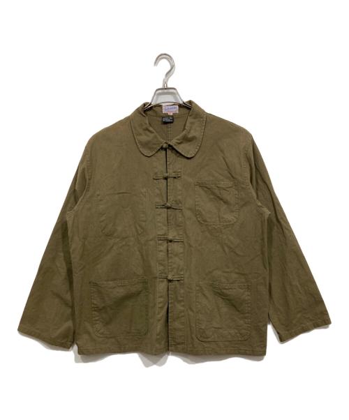 L'Anticher（ランチシェール）L'AntiCher (ランチシェール) フレンチチャイナシャツ オリーブ サイズ:64の古着・服飾アイテム