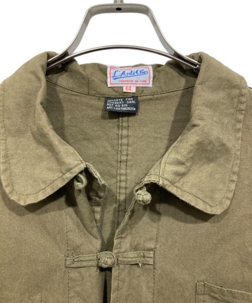 L'Anticher（ランチシェール）L'AntiCher (ランチシェール) フレンチチャイナシャツ オリーブ サイズ:64の古着・服飾アイテム