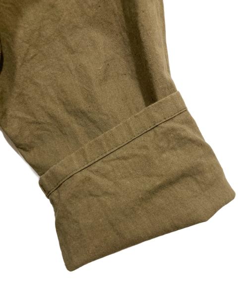 L'Anticher（ランチシェール）L'AntiCher (ランチシェール) フレンチチャイナシャツ オリーブ サイズ:64の古着・服飾アイテム
