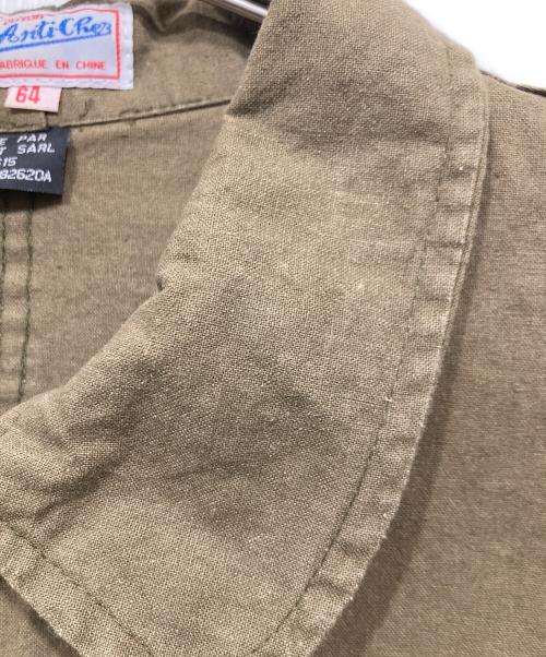 L'Anticher（ランチシェール）L'AntiCher (ランチシェール) フレンチチャイナシャツ オリーブ サイズ:64の古着・服飾アイテム