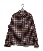 Patagoniaパタゴニア）の古着「チェックシャツ」｜ネイビー×ベージュ