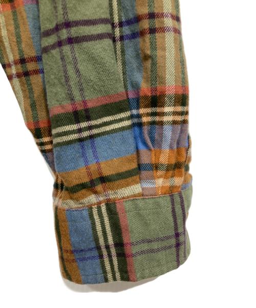 RALPH LAUREN（ラルフローレン）RALPH LAUREN (ラルフローレン) エルボーパッチチェックシャツ グリーン サイズ:XXLの古着・服飾アイテム