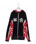 24karats (トゥエンティーフォーカラッツ) セットアップジャージ ブラック×レッド サイズ:XL：6000円