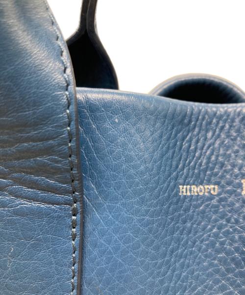 HIROFU（ヒロフ）HIROFU (ヒロフ) ランポレザーハンドバッグMサイズ ネイビーの古着・服飾アイテム