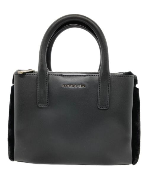 CHARLES & KEITH（チャールズアンドキース）CHARLES & KEITH (チャールズアンドキース) サイドファー2WAYショルダーバッグ ブラックの古着・服飾アイテム