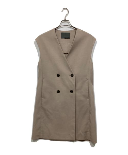 uncrave（アンクレイヴ3.）uncrave (アンクレイヴ3.) ロングジレ ベージュ サイズ:1の古着・服飾アイテム
