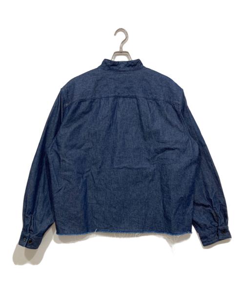 KUON（クオン）KUON (クオン) Denim Kimono Collar Cropped Jacket / デニム着物カラークロップドジャケット インディゴ サイズ:X-LARGEの古着・服飾アイテム